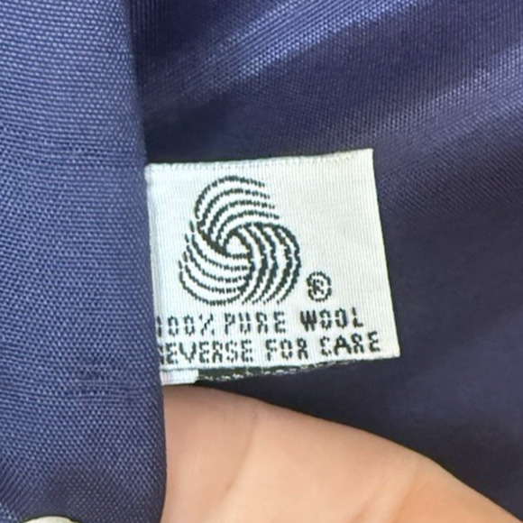 Vintage Dumas Womens Navy Wool Doublebreasted Blazer Size 10 Gold Buttons USA - Picture 10 of 13